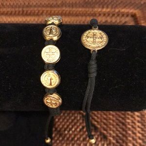 My Saint My Hero Blessing Goldtone Bracelet Set.